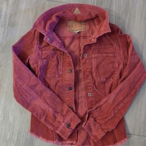 Salmon color denim jacket